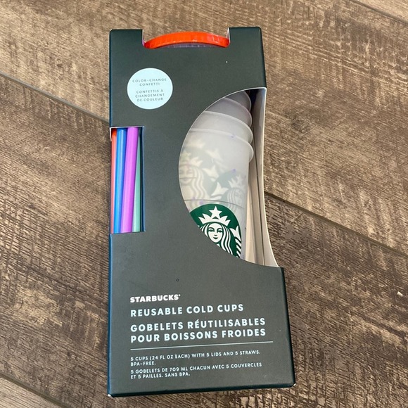 Starbucks Other - NIB STARBUCKS Confetti Color Changing Cold Cups BRING ON WARM WEATHER!